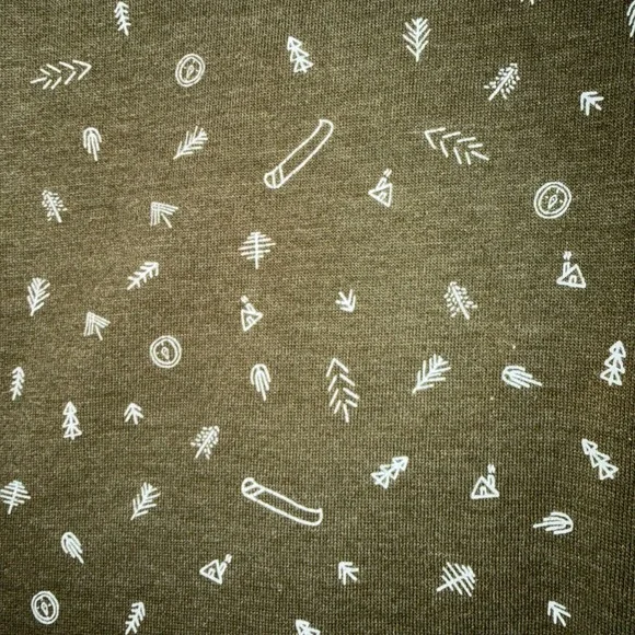 Tentree Womens Small Olive Green Nature Print Raglan Sweatshirt Organic Cotton - Picture 9 of 13